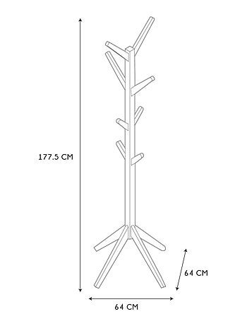 Porte-manteau design bois Abby