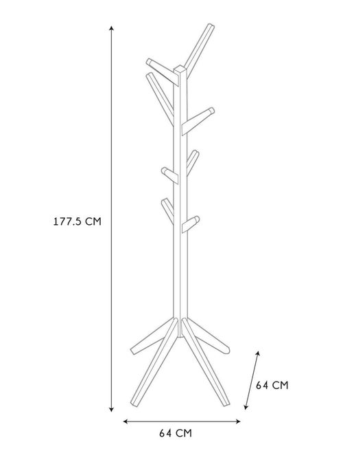 Porte-manteau design bois Abby - Kiabi
