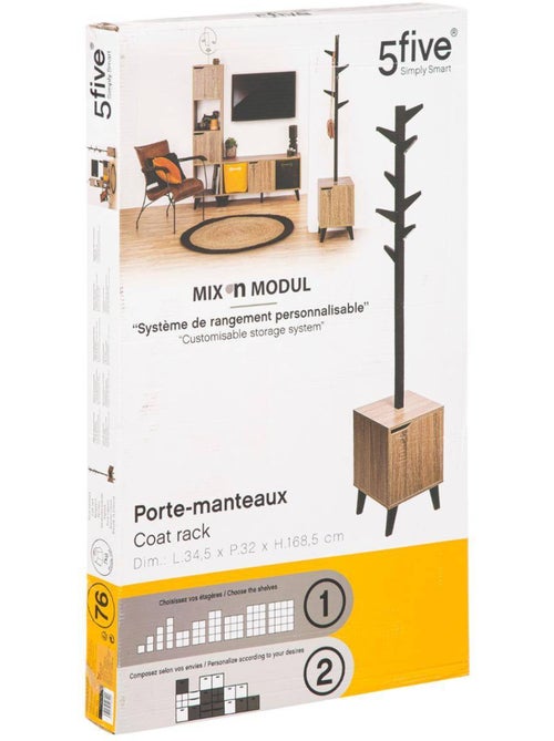 Porte-manteau effet chêne en métal et bois ceda - Kiabi Porte-manteau effet chêne en métal et bois ceda - Kiabi