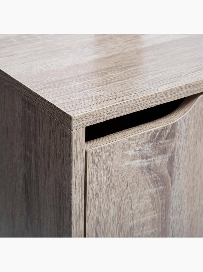 Porte-manteau effet chêne en métal et bois ceda Noir - Kiabi