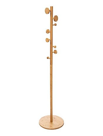 Porte Manteau en bambou avec 8 accroches