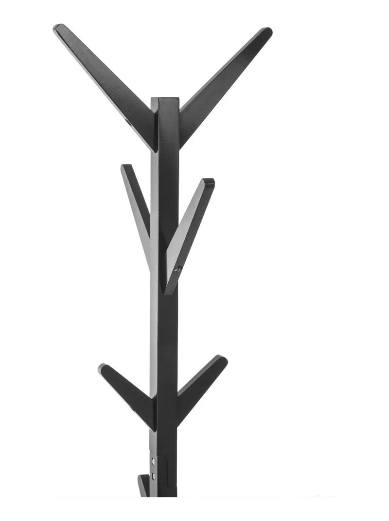 Porte Manteau en MDF avec 8 tiges Noir - Kiabi