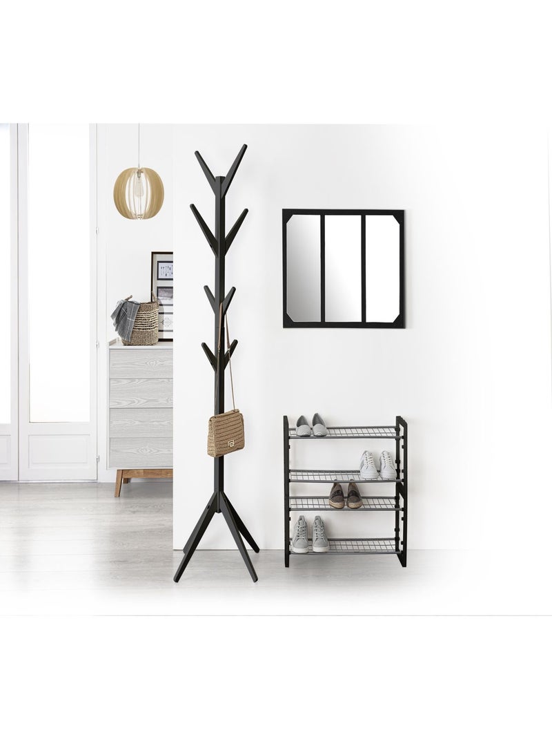 Porte Manteau en MDF avec 8 tiges Noir - Kiabi