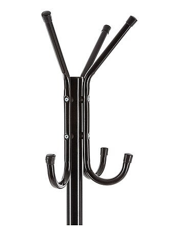 Porte manteau en métal 8 crochets - H. 176 cm - Noir