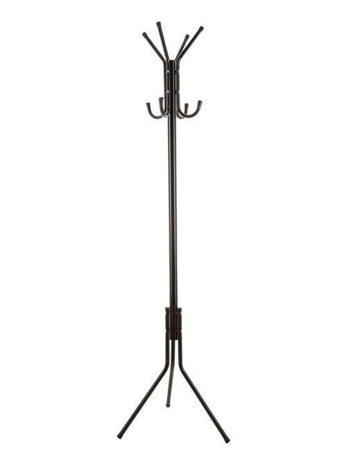 Porte manteau en métal 8 crochets - H. 176 cm - Noir - Kiabi