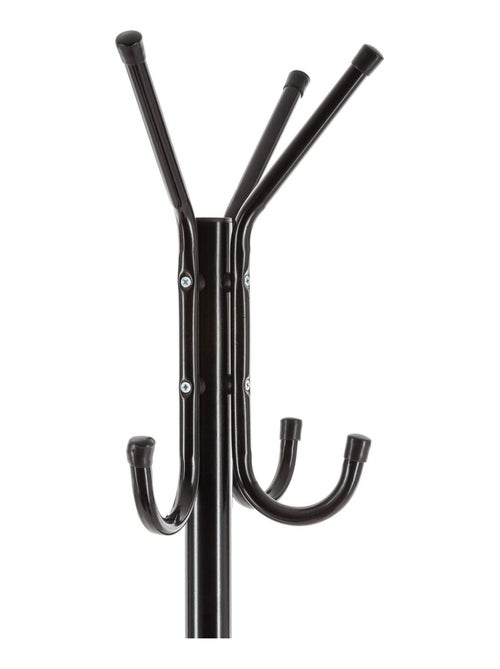 Porte manteau en métal 8 crochets - H. 176 cm - Noir - Kiabi