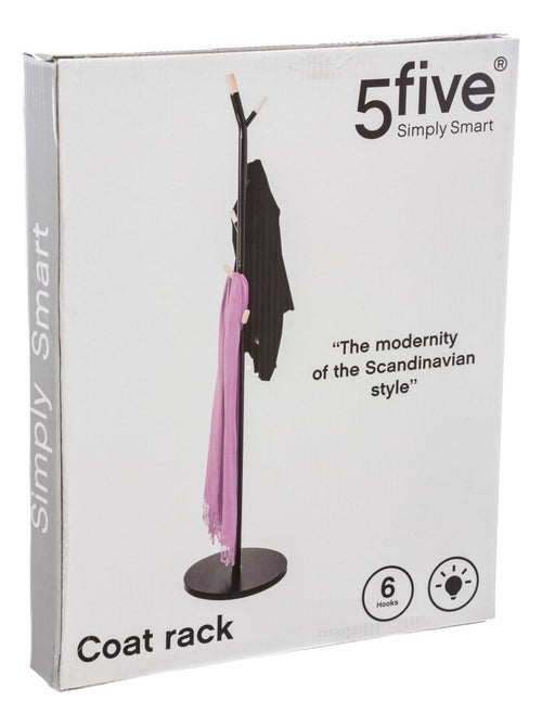 Porte Manteau en métal et MDF avec 6 tiges - Kiabi