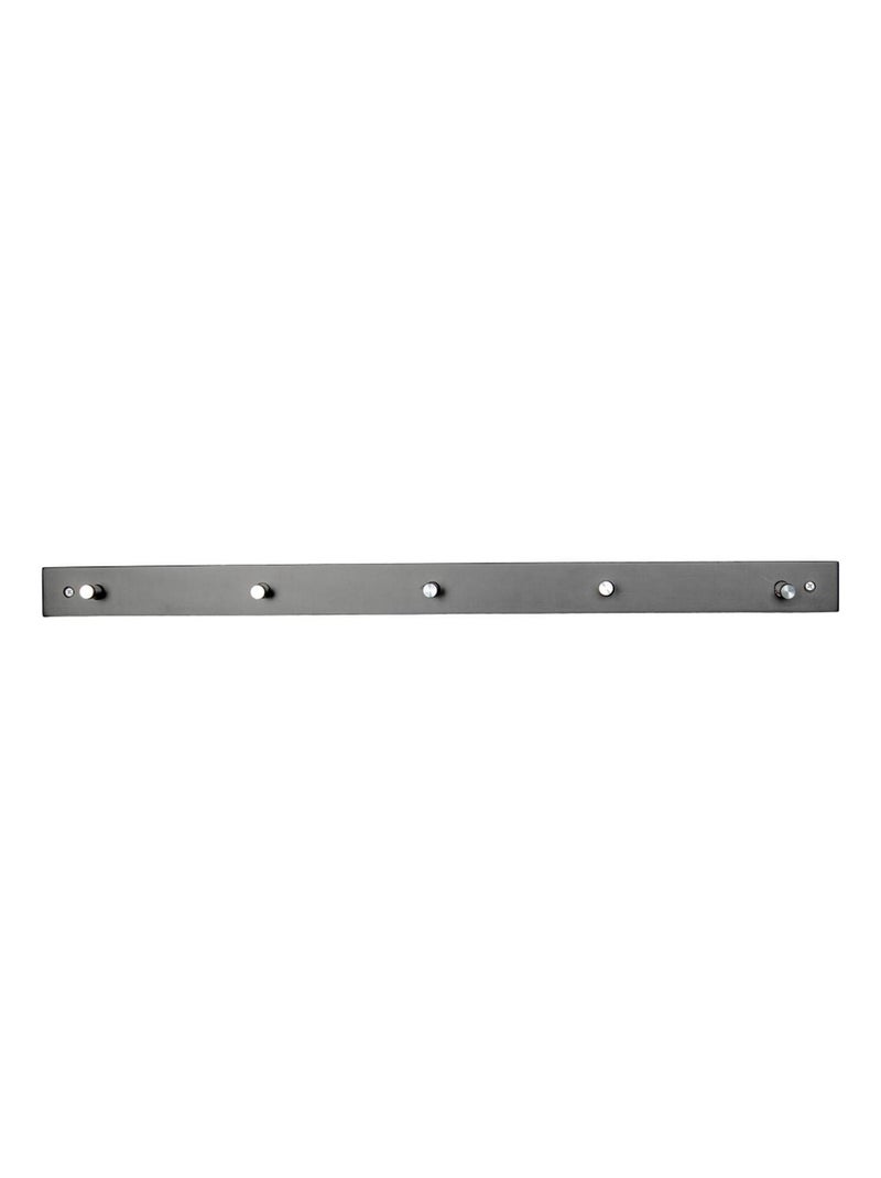 Porte-manteau en métal mural noir avec 5 crochets - House Nordic Noir mat - Kiabi