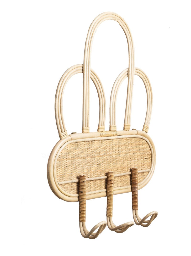 Porte manteau en rotin pour enfant AIRIS 'Deko&co' Beige - Kiabi