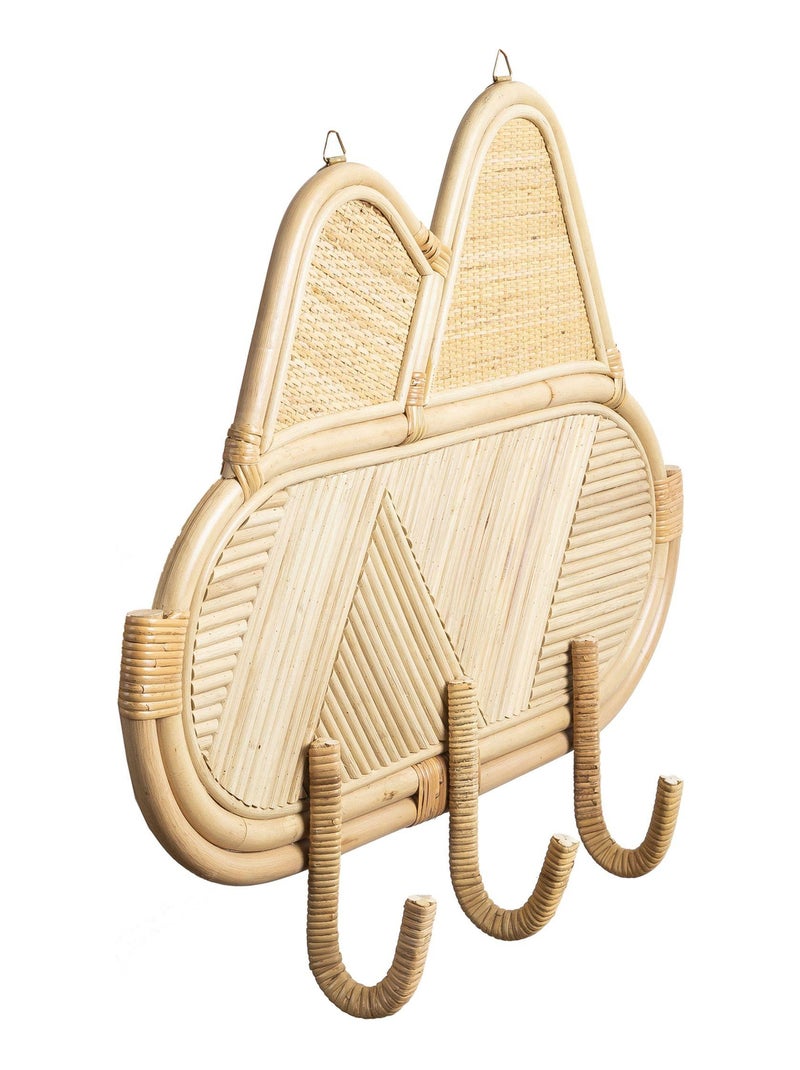 Porte manteau en rotin pour enfant ANDES 'Deko&co' Beige - Kiabi
