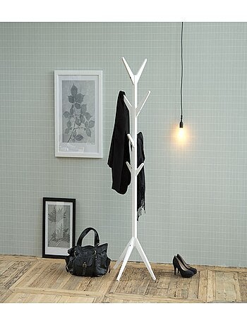 Porte-manteau Gary sur 4 pieds en MDF avec 8 accroches