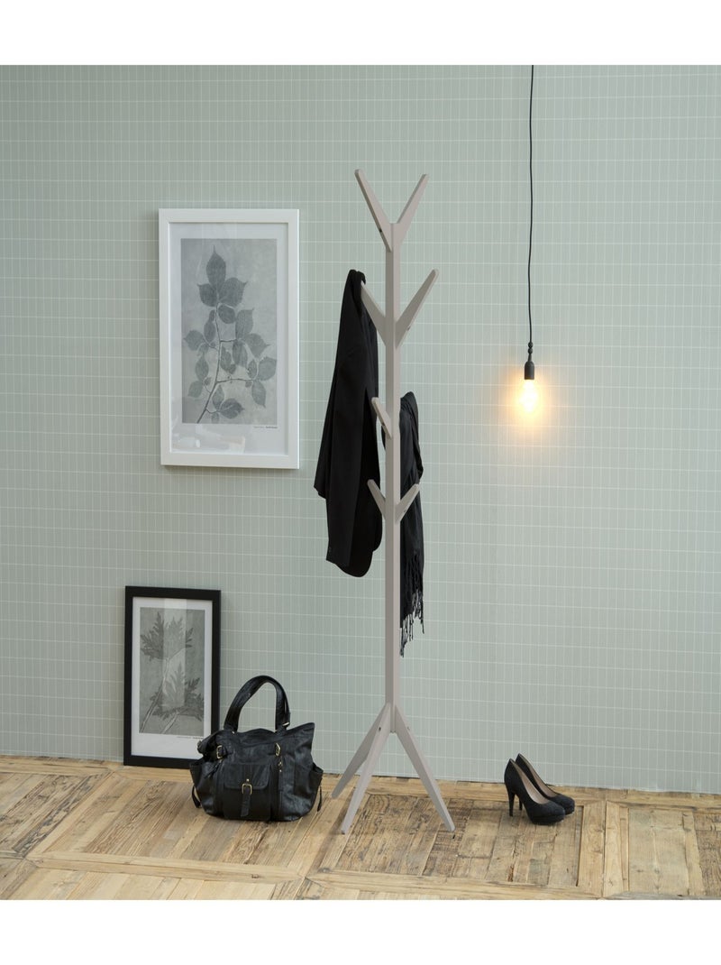Porte-manteau Gary sur 4 pieds en MDF avec 8 accroches Gris - Kiabi