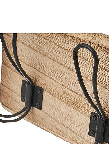 Porte-manteau mural bois de Paulownia