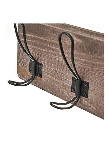 Porte-manteau mural bois de Paulownia