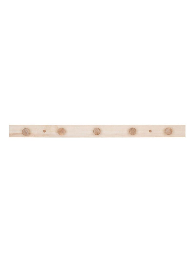 Porte manteau mural en peuplier 70 cm - House Nordic Beige - Kiabi