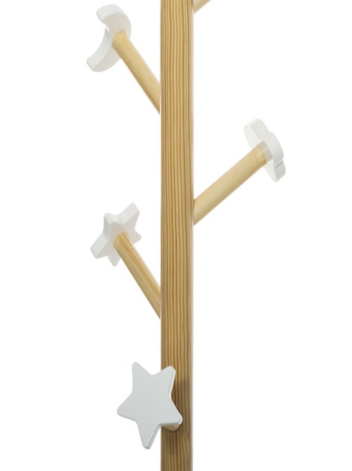 Porte-manteau nuage pour enfant - Hauteur 135,50 cm - Blanc et beige - Kiabi