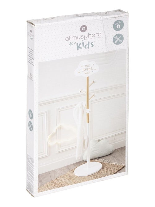 Porte-manteau nuage pour enfant - Hauteur 135,50 cm - Blanc et beige - Kiabi