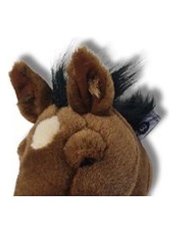 Porte Manteau Peluche tête de cheval brun avec petite tache blanche