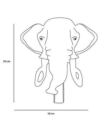 Porte Manteau Peluche tête de l'éléphant