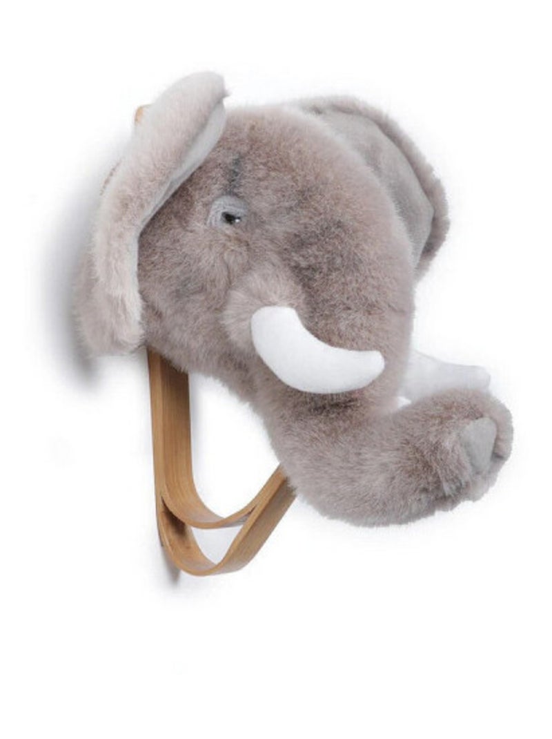 Porte Manteau Peluche tête de l'éléphant Gris - Kiabi