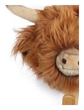 Porte Manteau Peluche tête de vache écossaise