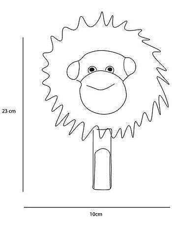 Porte Manteau Peluche tête d'Orang-Outan