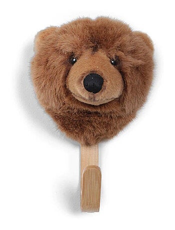 Porte Manteau Peluche tête d'Ours Brun
