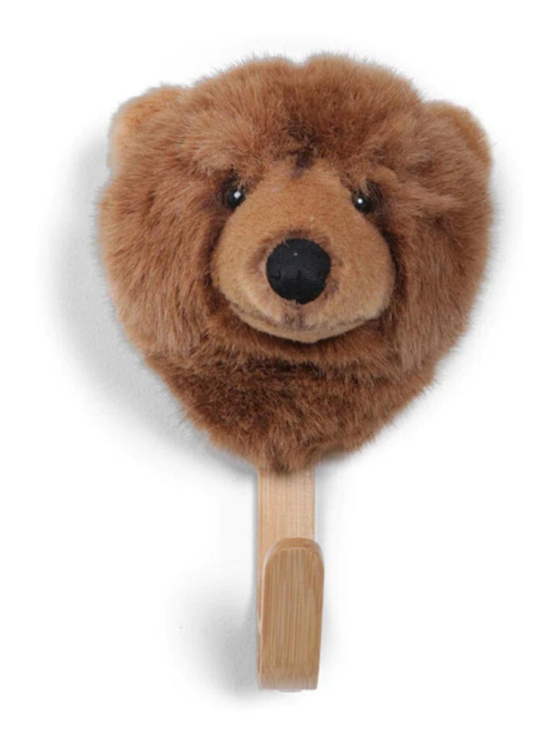 Porte Manteau Peluche tête d'Ours Brun Multicolore - Kiabi