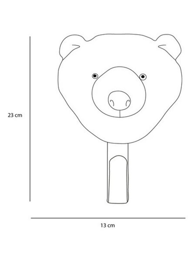 Porte Manteau Peluche tête d'Ours Brun Multicolore - Kiabi