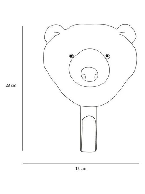 Porte Manteau Peluche tête d'Ours Polaire Blanc - Kiabi