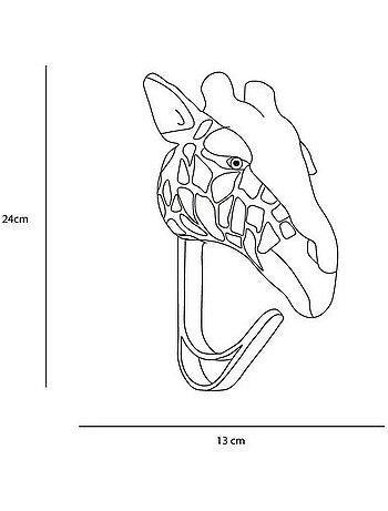 Porte Manteau Peluche tête d'une Girafe