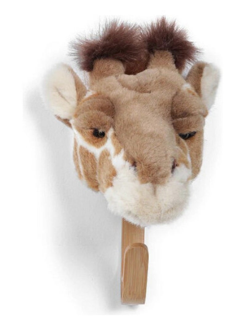 Porte Manteau Peluche tête d'une Girafe Marron - Kiabi