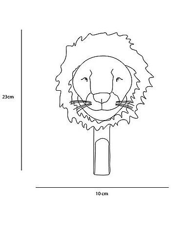 Porte Manteau Peluche tête lion