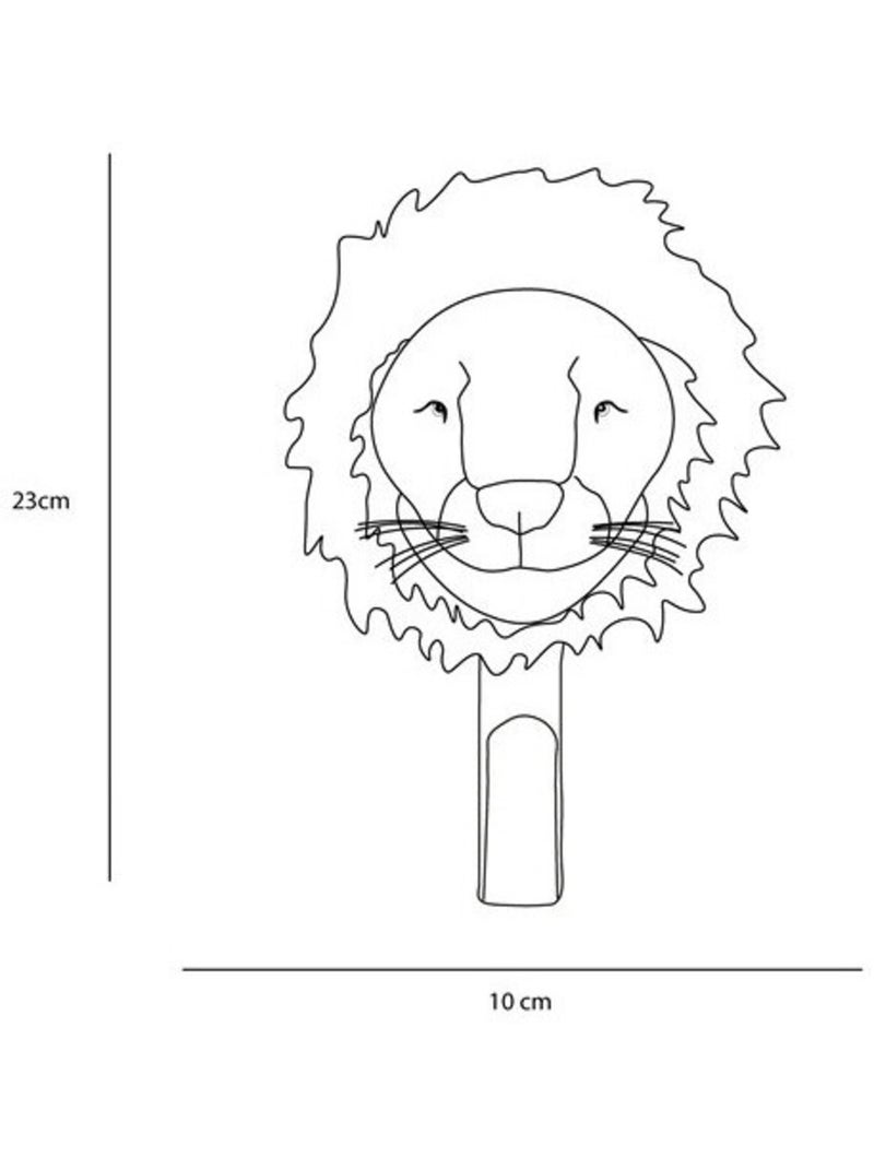 Porte Manteau Peluche tête lion Multicolore - Kiabi