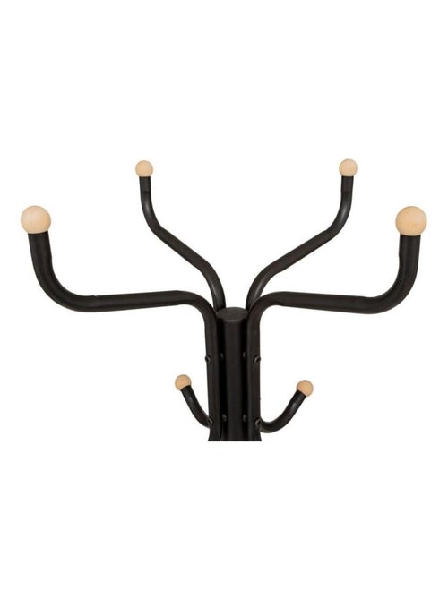 Porte-manteaux 11 tiges métal avec boules en bois - Kiabi