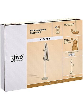 Porte-manteaux 6 patères avec base en quartz come