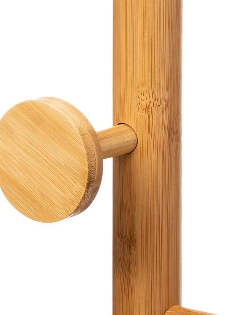 Porte-manteaux bambou 8 têtes Beige - Kiabi