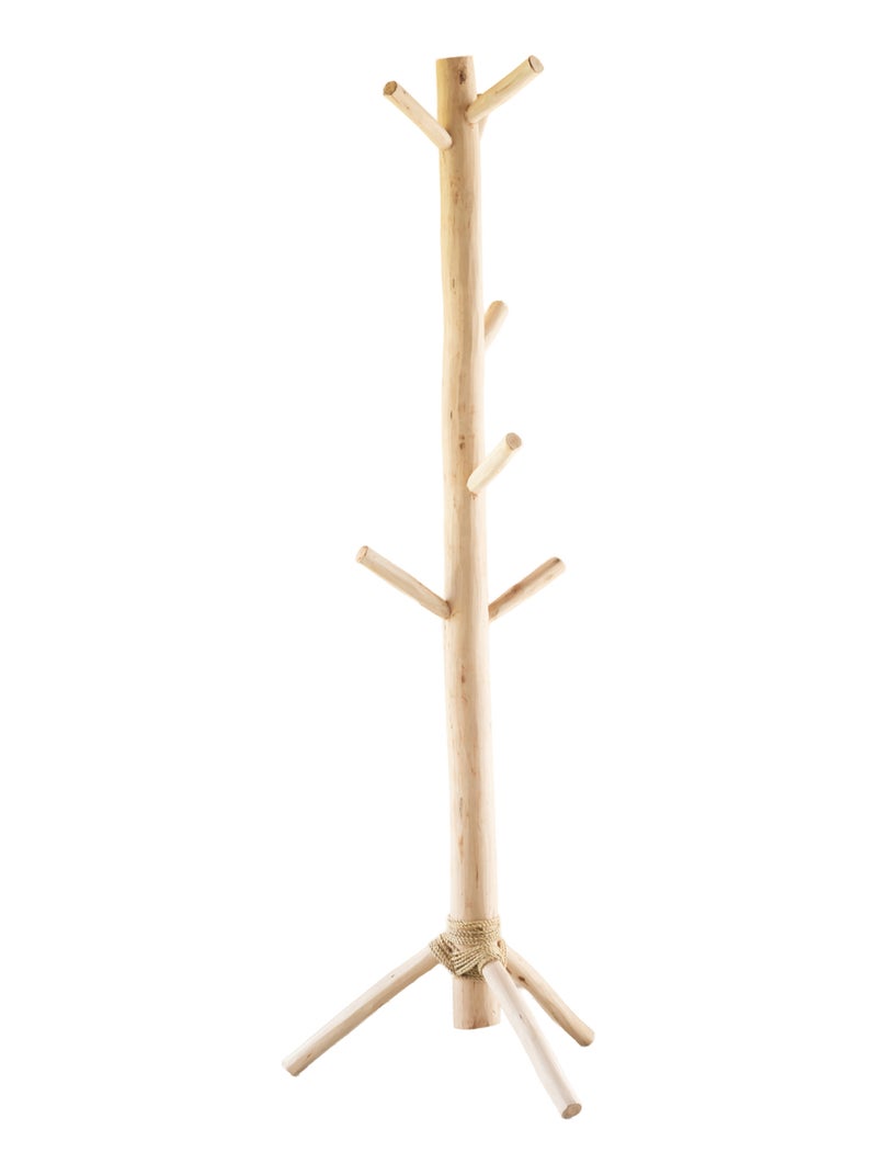 Porte Manteaux bois naturel sur trépied Beige - Kiabi