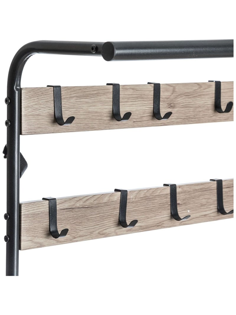 Porte-manteaux d'entrée design industriel Jano - L. 73 x H. 170 cm - Noir Noir - Kiabi