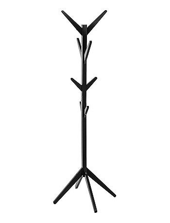 Porte-manteaux en bois 8 tiges noir