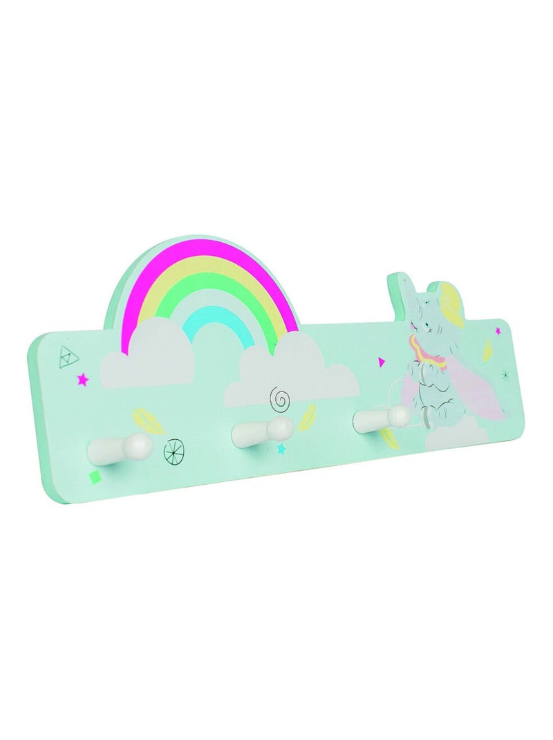 Porte-manteaux en bois arc-en-ciel – Dumbo Multicolore - Kiabi