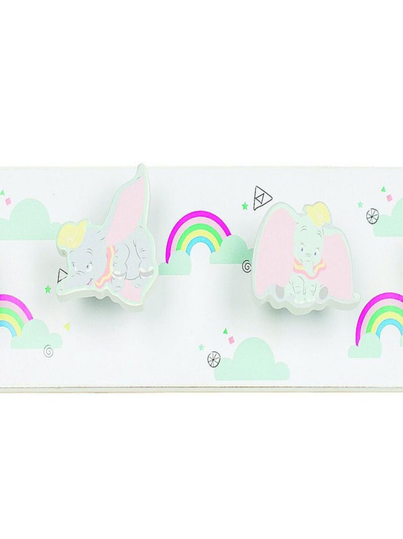 Porte-manteaux en bois – Dumbo – fond blanc Multicolore - Kiabi