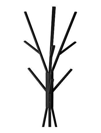 Porte-manteaux métal et bois noir