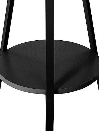 Porte-manteaux métal et bois noir