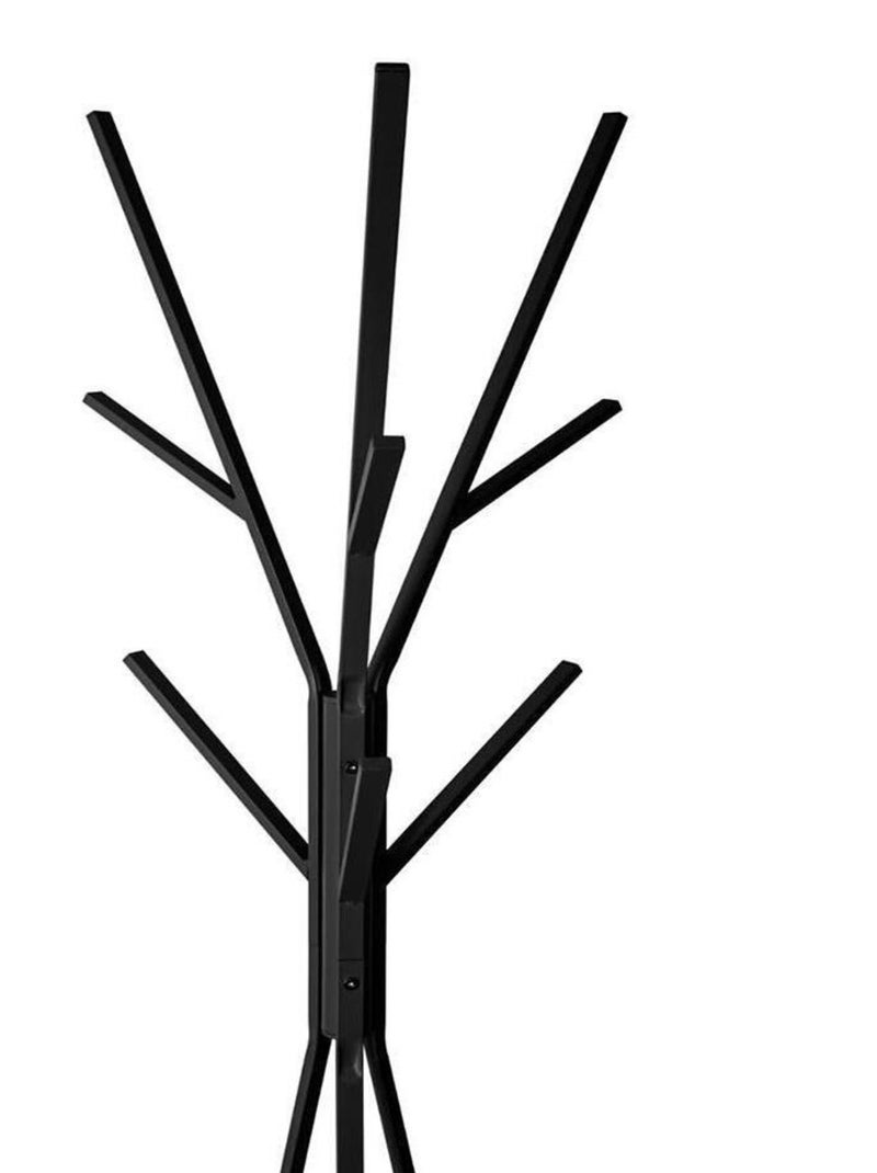 Porte-manteaux métal et bois noir Noir - Kiabi