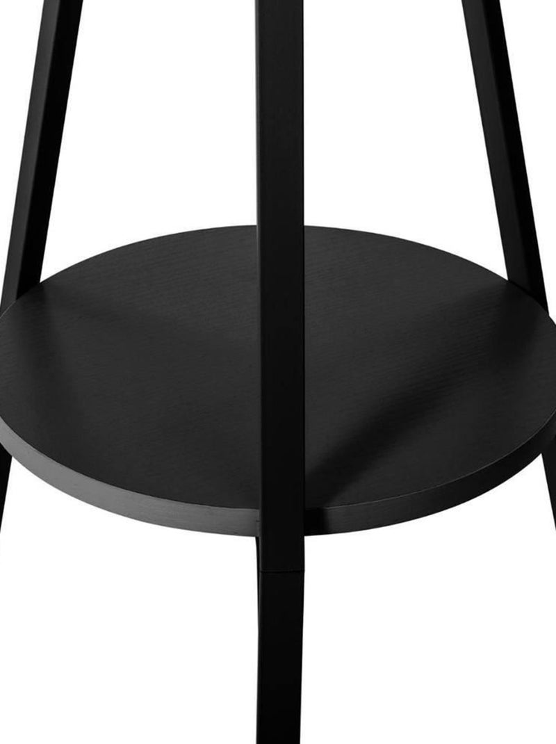 Porte-manteaux métal et bois noir Noir - Kiabi