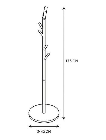 Porte-manteaux métal noir et bois