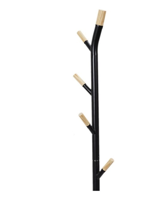 Porte-manteaux métal noir et bois - Kiabi