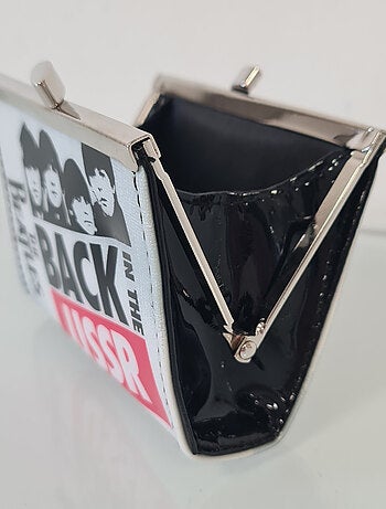 Porte monnaie blanc et noir the beatles