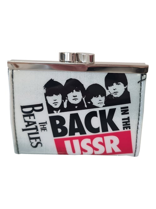 Porte monnaie blanc et noir the beatles - Kiabi